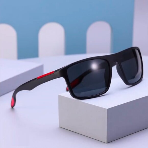 Blue Mirror Lens Polarized Men Sunglasses Trendy Fashion Driving Shades Retro - Picture 12 of 13